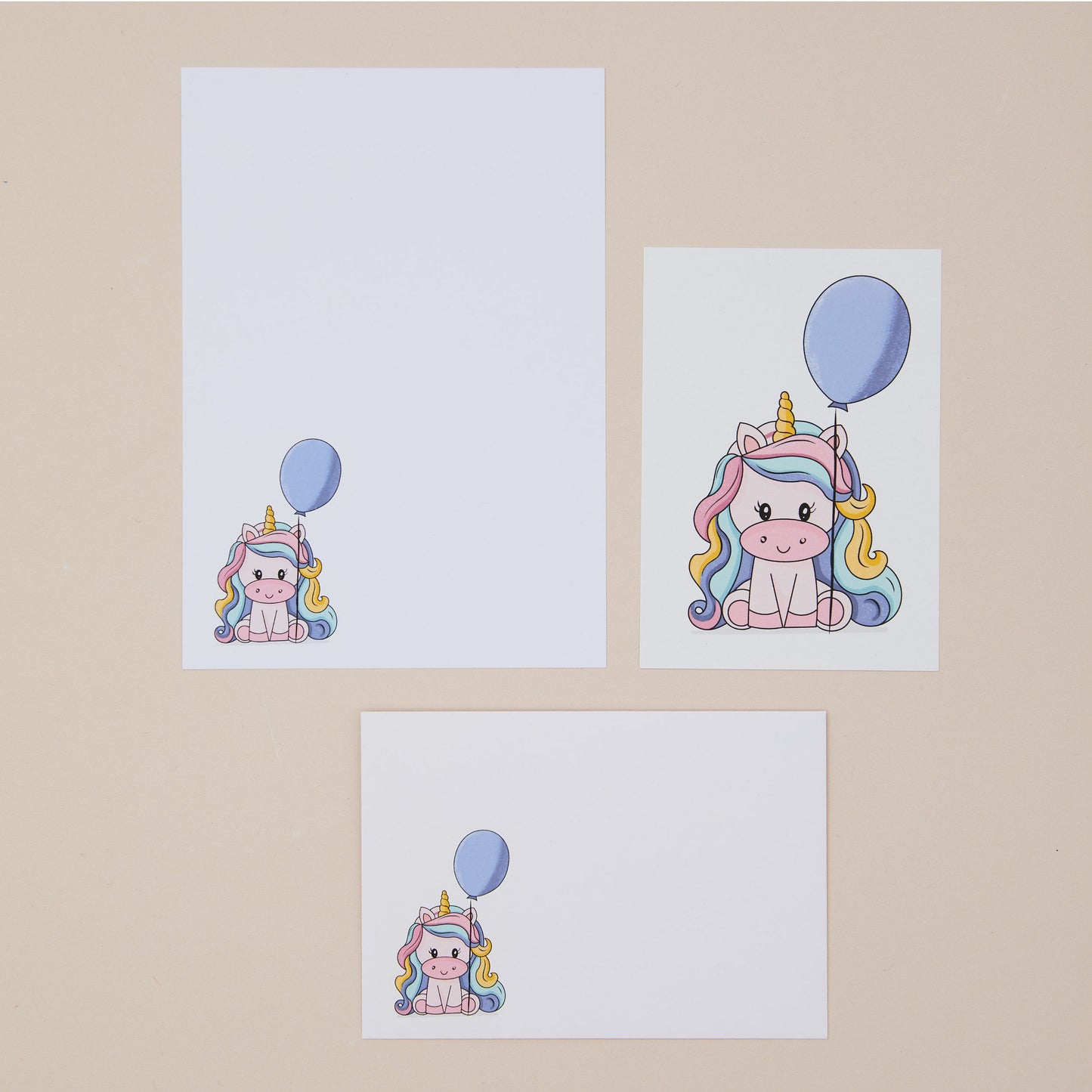 Baby Unicorn Children's Letter Writing Set With Postcards