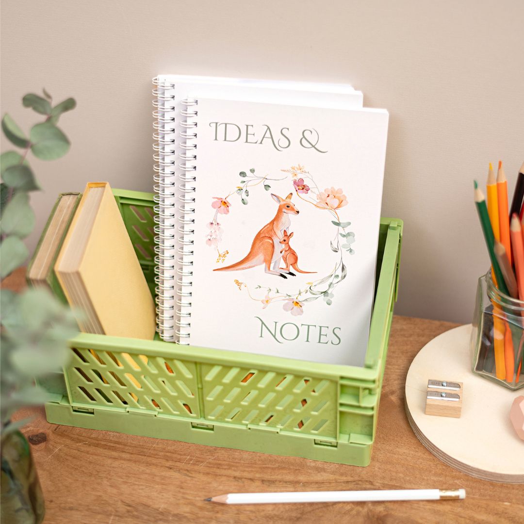 Handmade Notebook - Kangaroo Inspired - Sjstationery