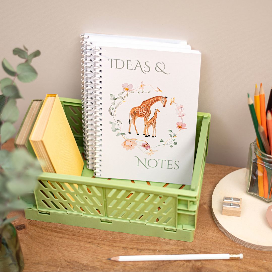 Handmade Notebook - Giraffe Inspired - Sjstationery