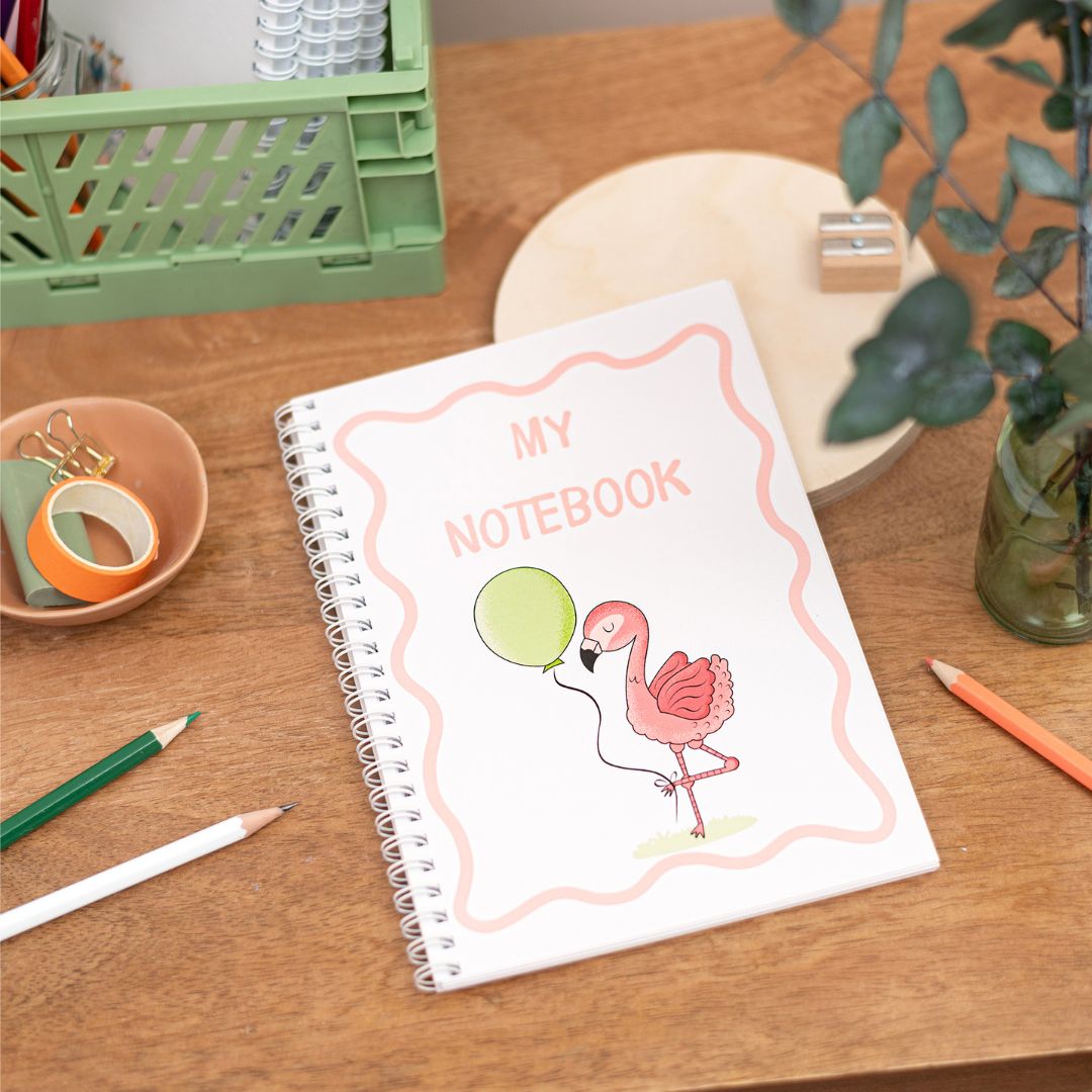 Handmade Notebook - Flamingo Inspired - Sjstationery