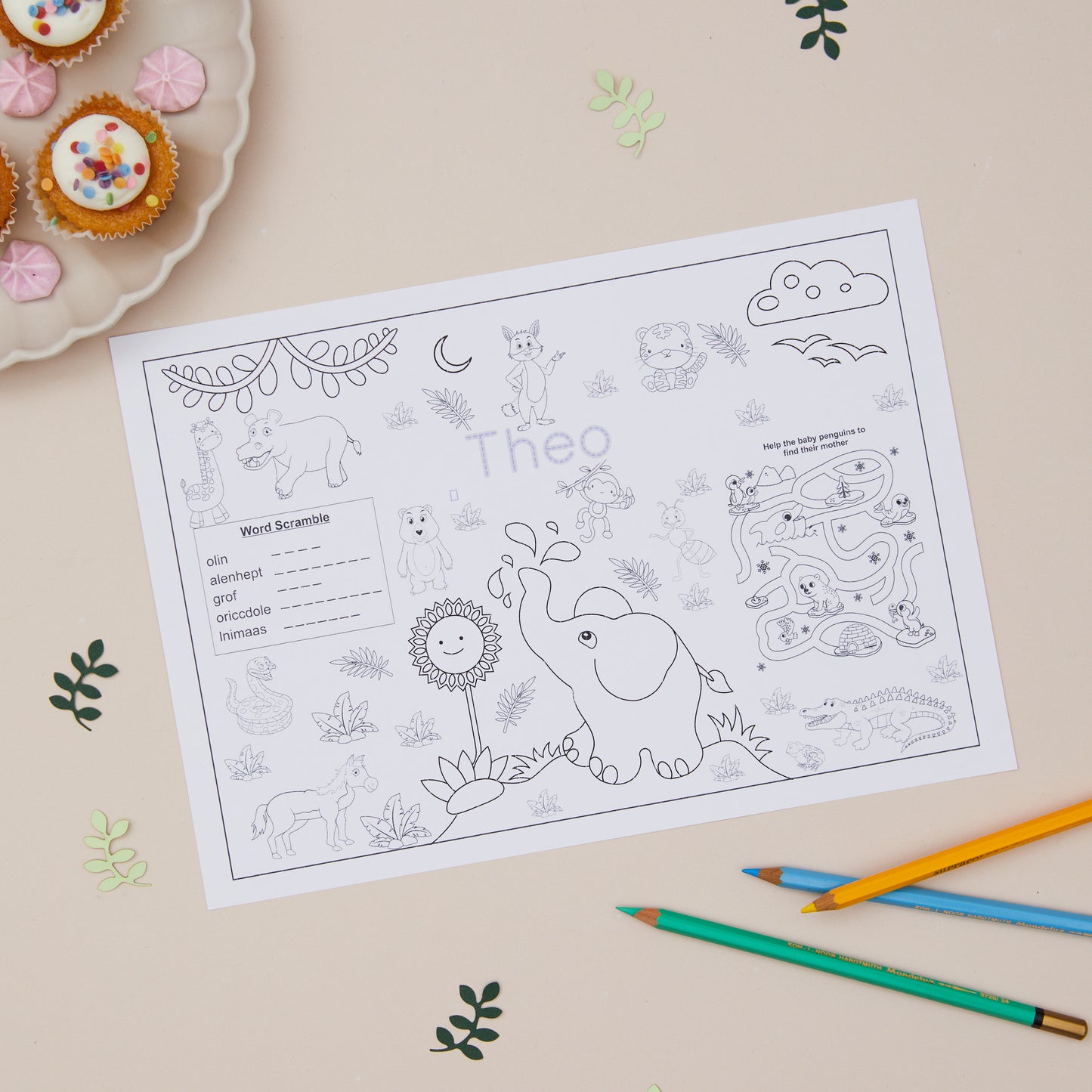 Children's Colouring Football Activity Mat image 0