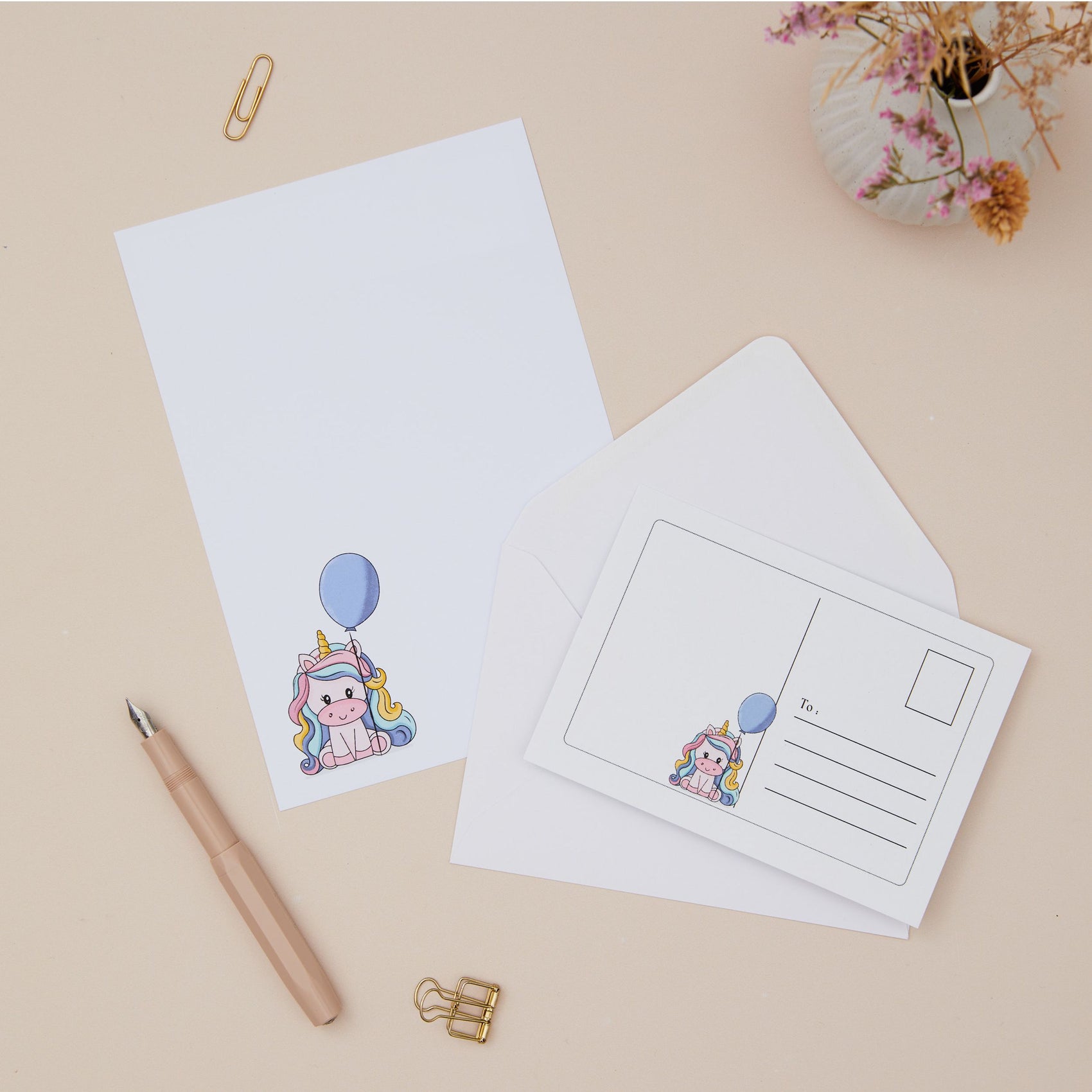 Baby Unicorn Children's Letter Writing Set