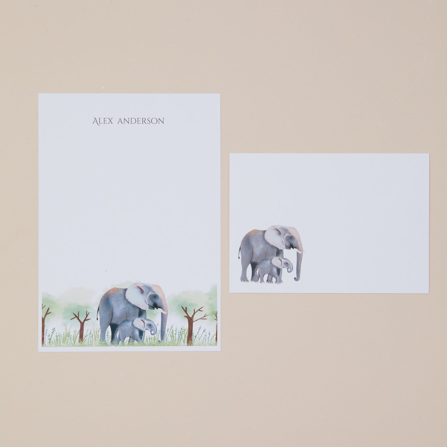 Children's Letter Writing Set Jungle Elephant Inspired image 1