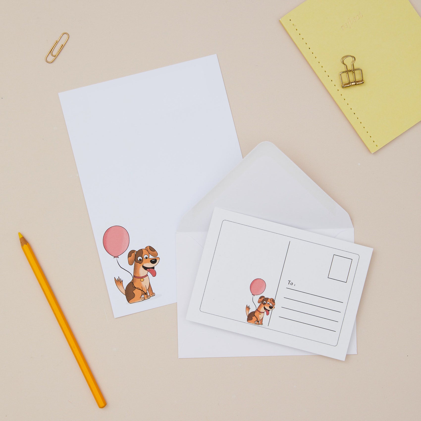 Cute Dog Children's Letter Writing Set