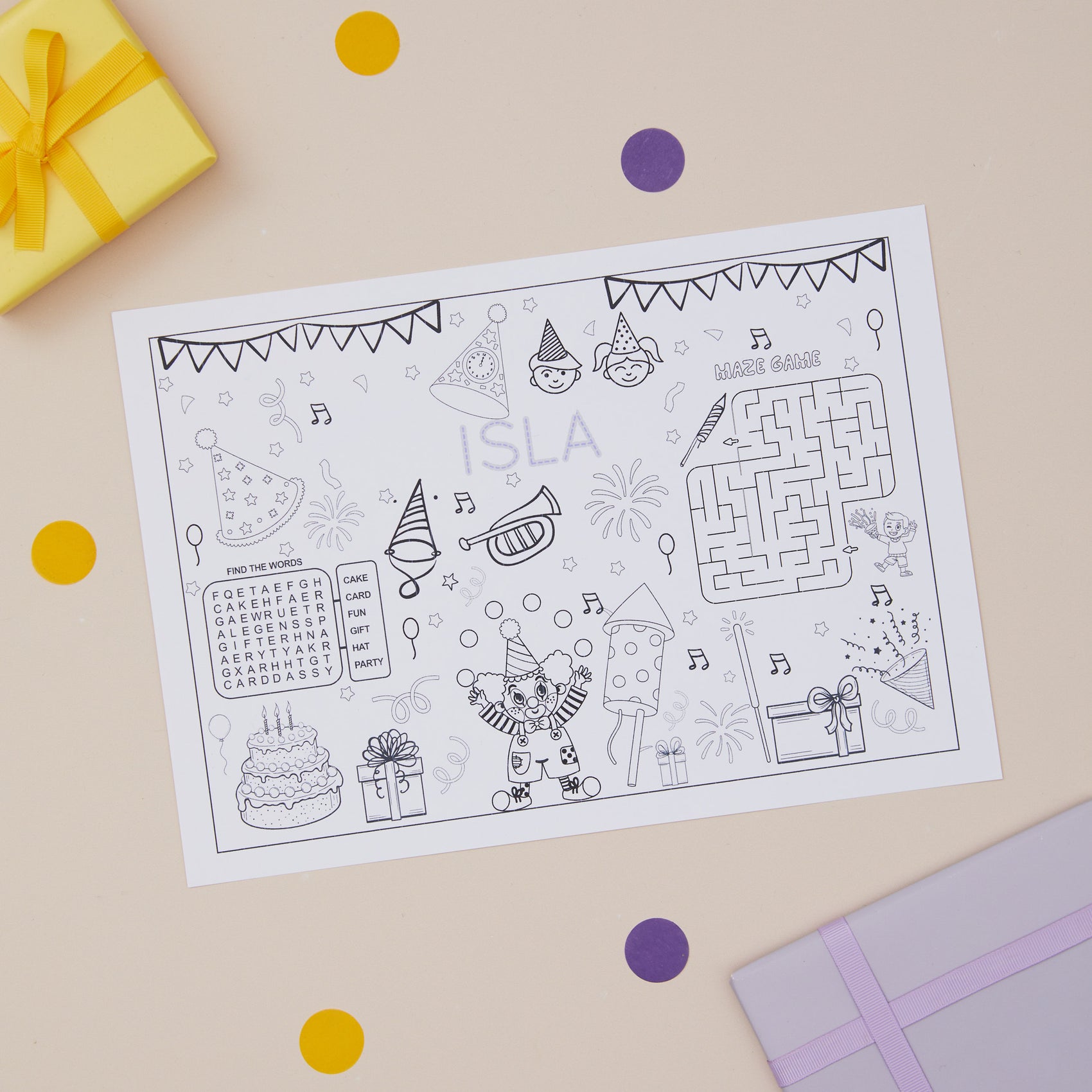 Children's Colouring Football Activity Mat image 0