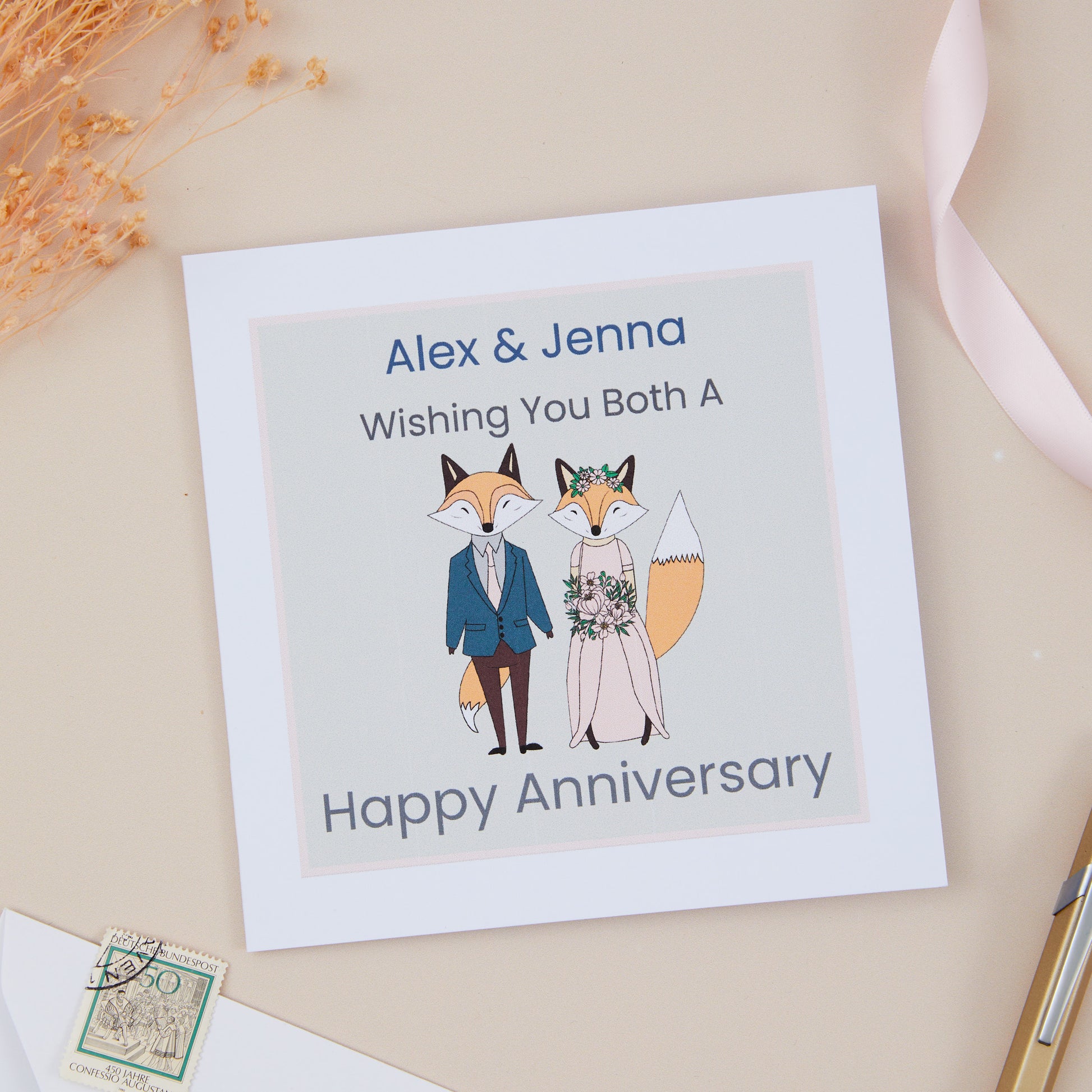 Couples Anniversary Congratulations Card - Sjstationery