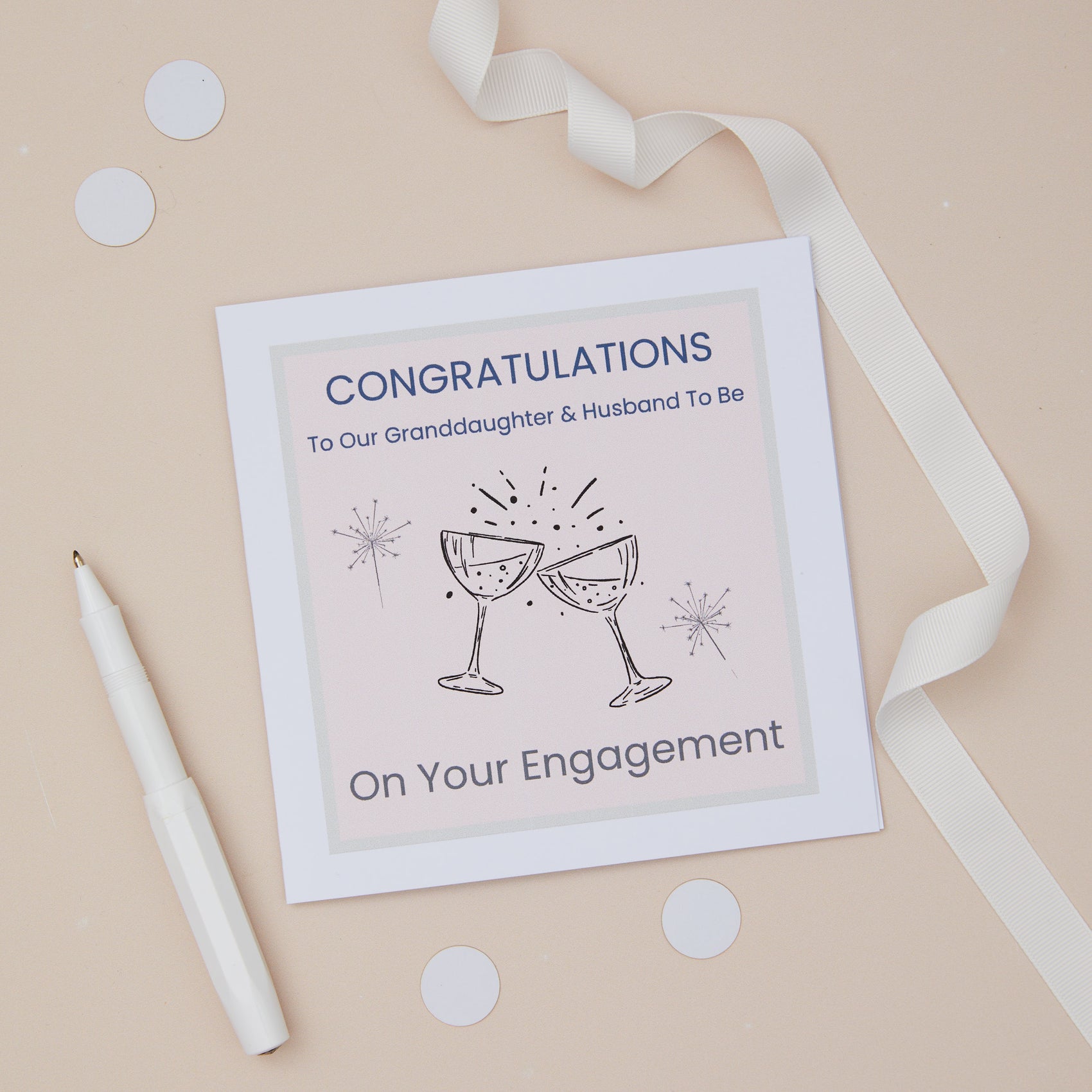 Granddaughter Engagement Card - Sjstationery