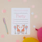Party Giraffe Children's Birthday Party Invitations