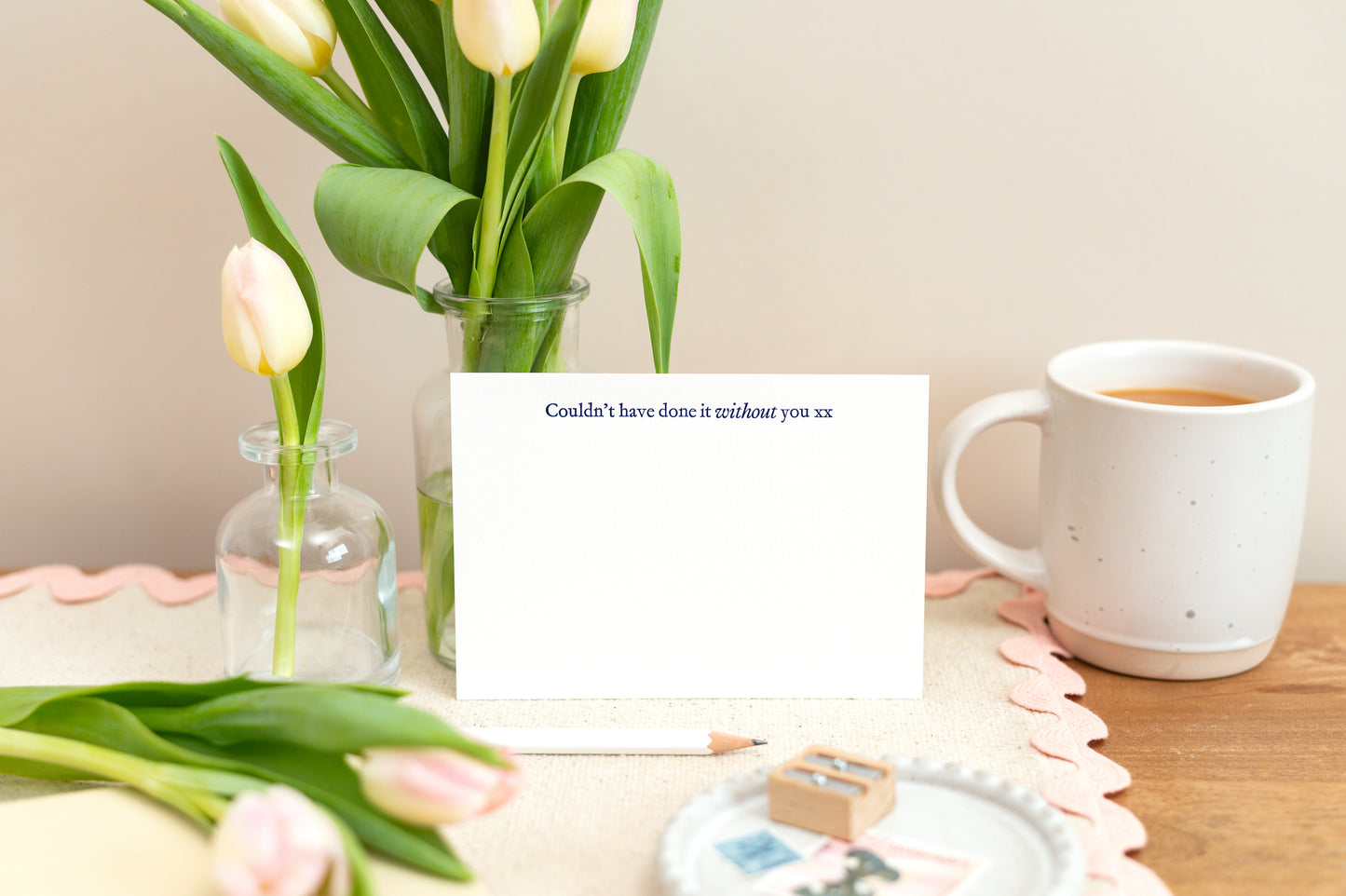 Letterpress Support Thank You Card