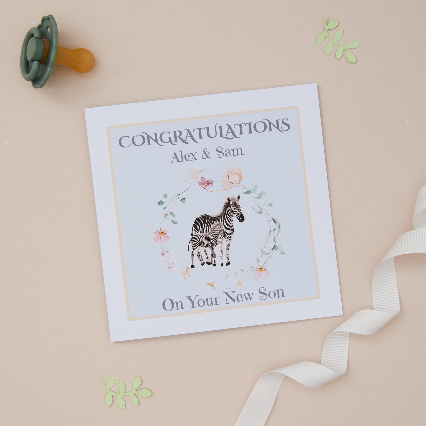 New Baby Boy Congratulations Card - Sjstationery