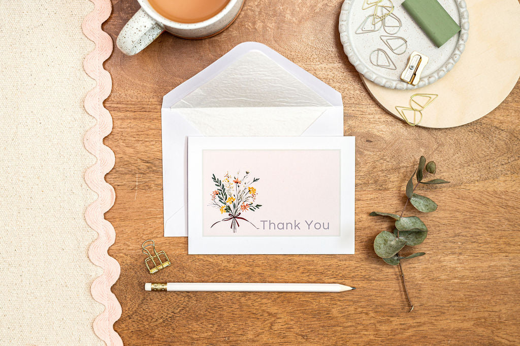 Floral - Thank You Greeting Cards Set
