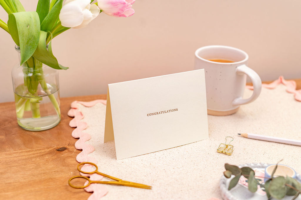 Letterpress Congratulations Achievement Card