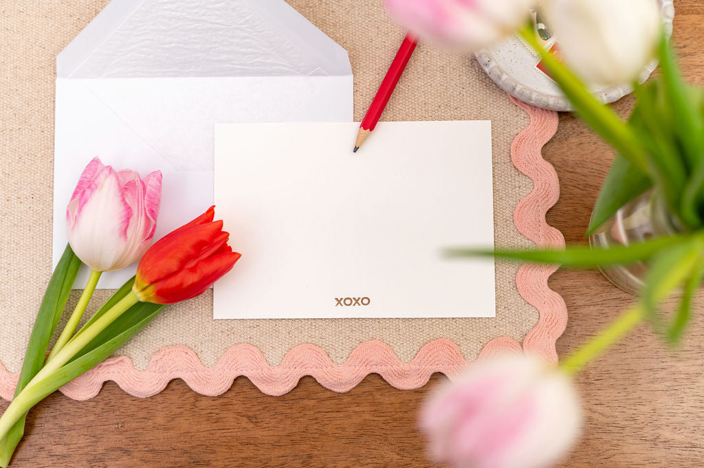 Letterpress XOXO Notelet