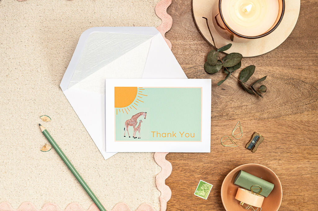 Giraffe Blank Greeting Cards Pack Set
