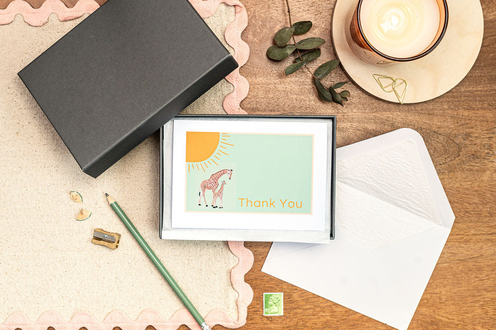 Giraffe Blank Greeting Cards Pack Set