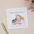 Baby shower card featuring young animals. The Card says "Happy Baby Shower, Can&